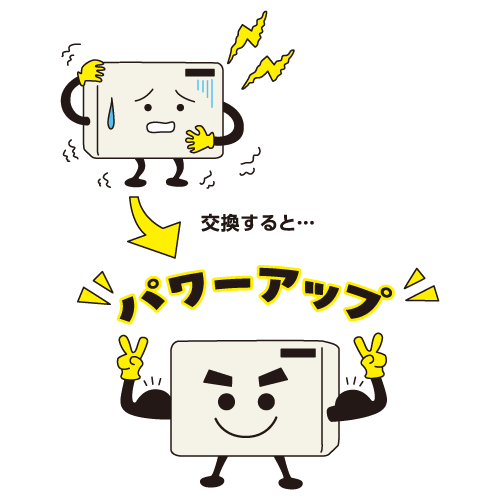 交換するとパワーアップ